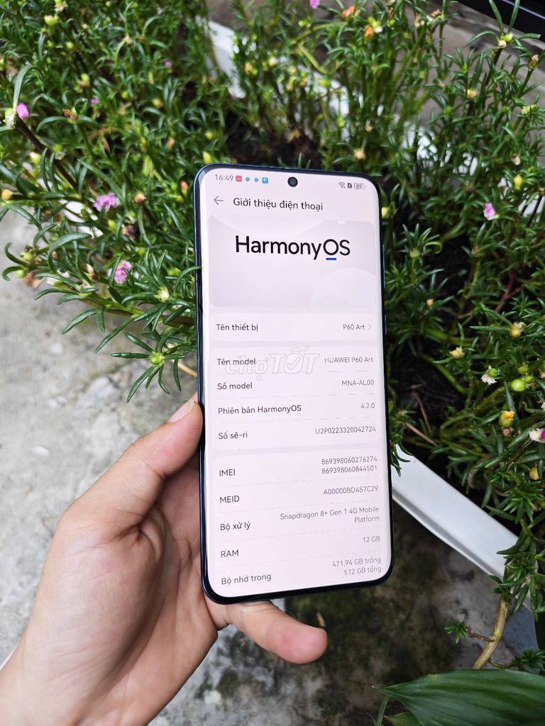 Huawei P60 Art Ram 12/512GB Pin 96. Mua bán Điện thoại tại Quận Gò Vấp Tp Hồ Chí Minh được đăng bởi Linh hình 1