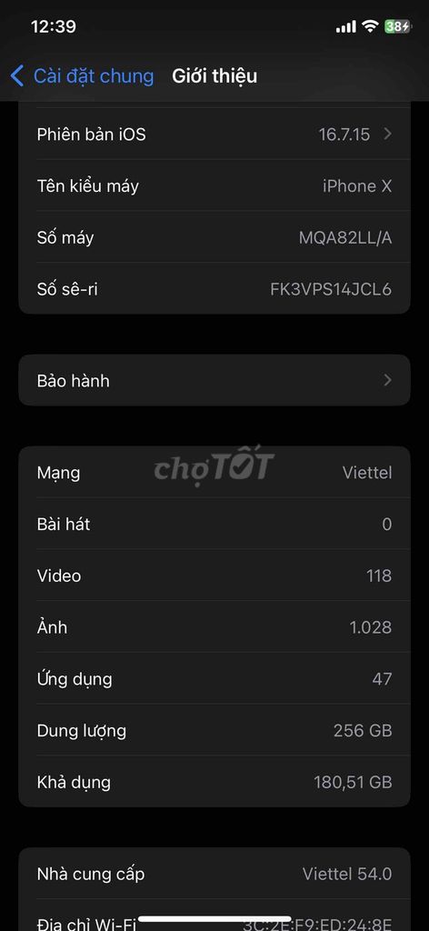 iphoneX-256gb-Trắng. Mua bán Điện thoại tại Quận Cái Răng Cần Thơ được đăng bởi Nhựt Chiền hình 1