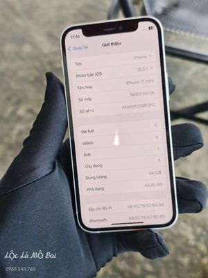 Iphone 12 mini 64gb quốc tế zin all nhỏ gon. Mua bán Điện thoại tại Thành phố Đà Lạt Lâm Đồng được đăng bởi Lộc Lá Mô Bai