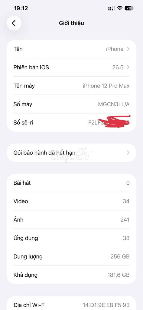 Apple iPhone 12 Pro Max 256GB Ám nhẹ. Mua bán Điện thoại tại Huyện Trảng Bom Đồng Nai được đăng bởi Quý Q hình 1