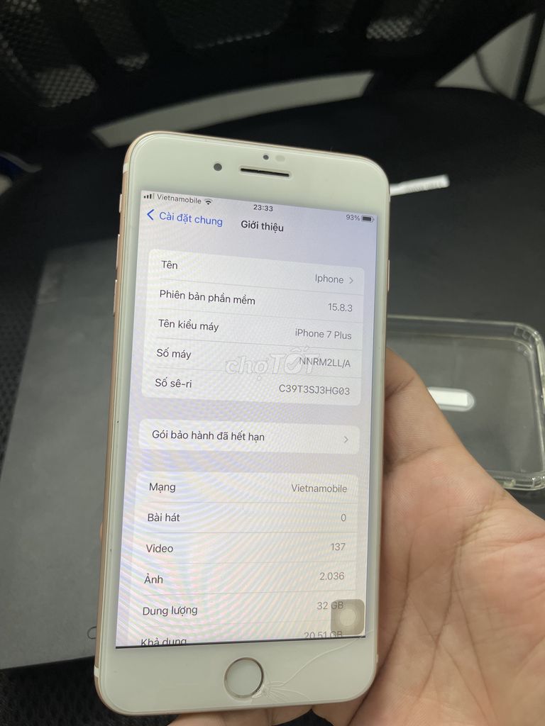 7plus 32gb vàng hồng