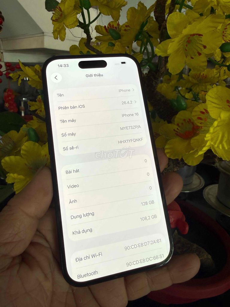 iPhone 16 thường 128GB Đen Đã dùng. Mua bán Điện thoại tại Thành phố Biên Hòa Đồng Nai được đăng bởi thanh hình 1