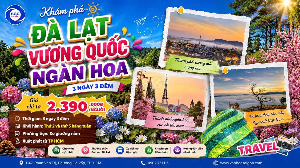 Dịch vụ du lịch Đà Lạt. Du lịch tại Quận Gò Vấp Tp Hồ Chí Minh được đăng bởi Ngoc Nguyen hình 1