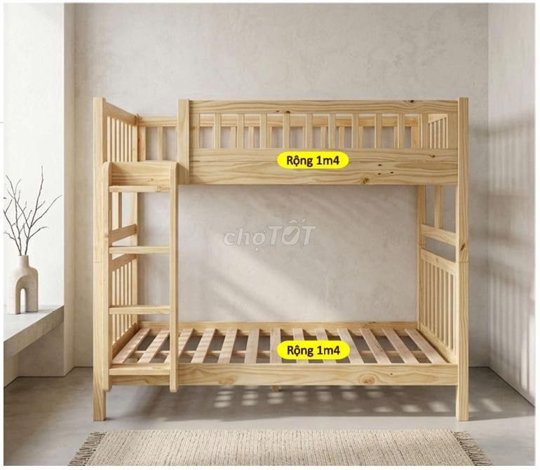Giường tầng Gỗ 1m4x1m4 2 hộc kéo. Mua bán Giường, chăn ga gối nệm tại Thành phố Thuận An Bình Dương được đăng bởi Tủ nhựa Bình Dương hình 1