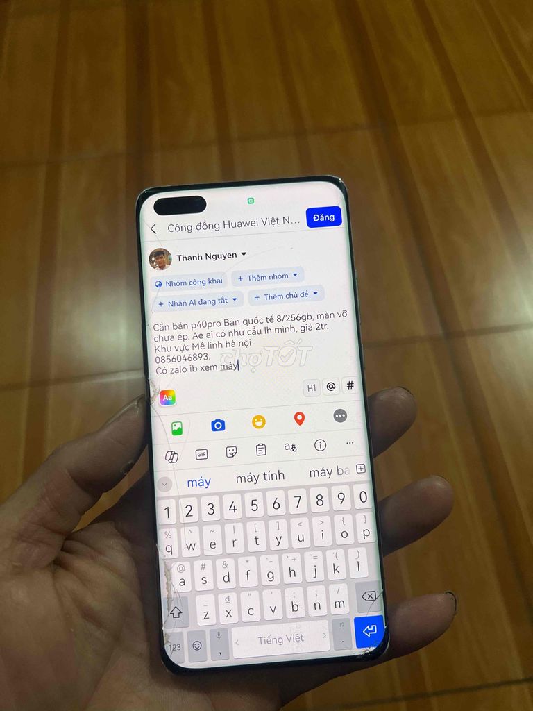 Huawei P40 Pro 256GB Đen Quốc tế. Mua bán Điện thoại tại Huyện Mê Linh Hà Nội được đăng bởi Nguyen Thanh  hình 1
