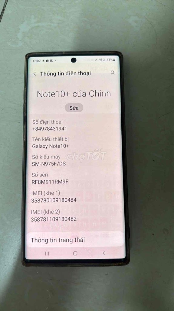 thanh lys Samsung Note 10+. Mua bán Điện thoại tại Quận Hoàng Mai Hà Nội được đăng bởi nguyễn thị chinh hình 1