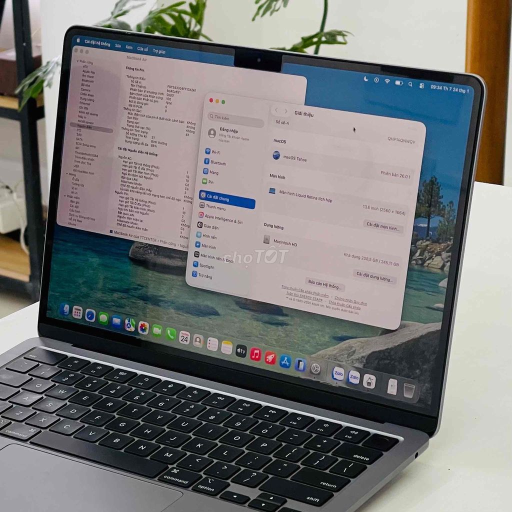 Macbook Air M2 Ram 8GB SSD 256GB Pin zin 98%. Mua bán Laptop tại Thành phố Huế Thừa Thiên Huế được đăng bởi T T Center hình 1
