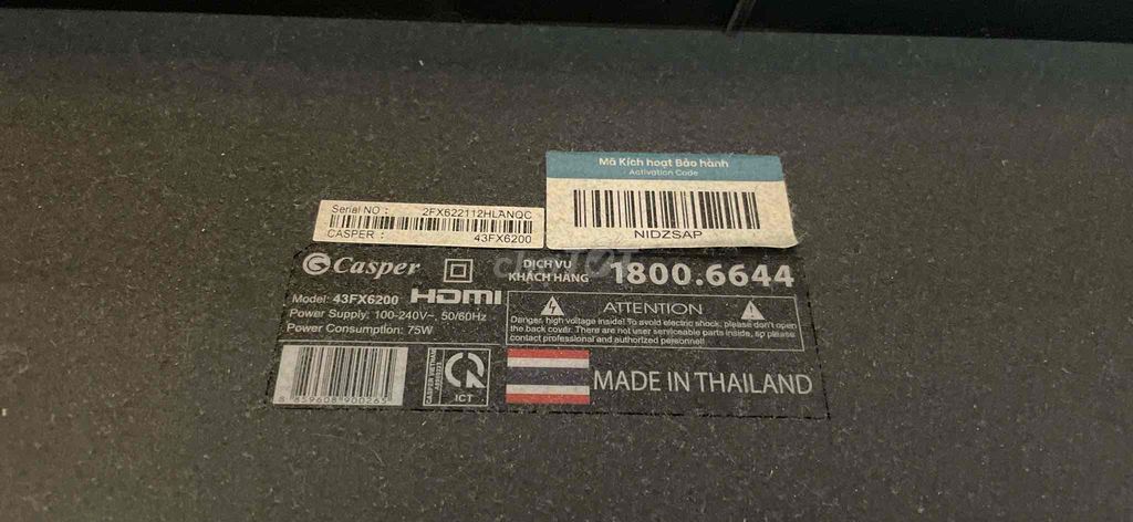 Ti vi Casper 43inch Internet FullHD âm thanh to rõ