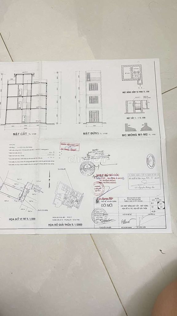 Quang Trung diện tích 4 x 11 một trệt một lầu vuông vức phường 10