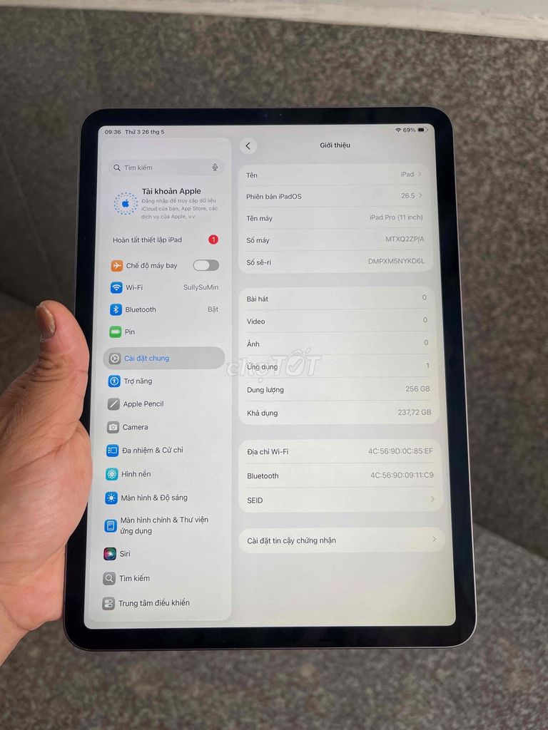 Apple iPad Pro 2018 11 inch 256GB. Mua bán Máy tính bảng tại Quận 12 Tp Hồ Chí Minh được đăng bởi Út Trần hình 1