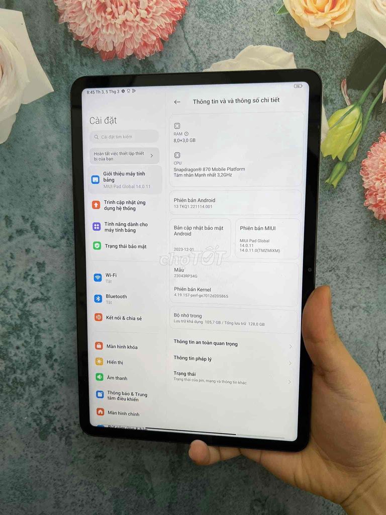 Xiaomi Mipad 6 silver 8/128Gb BH 6 tháng có góp