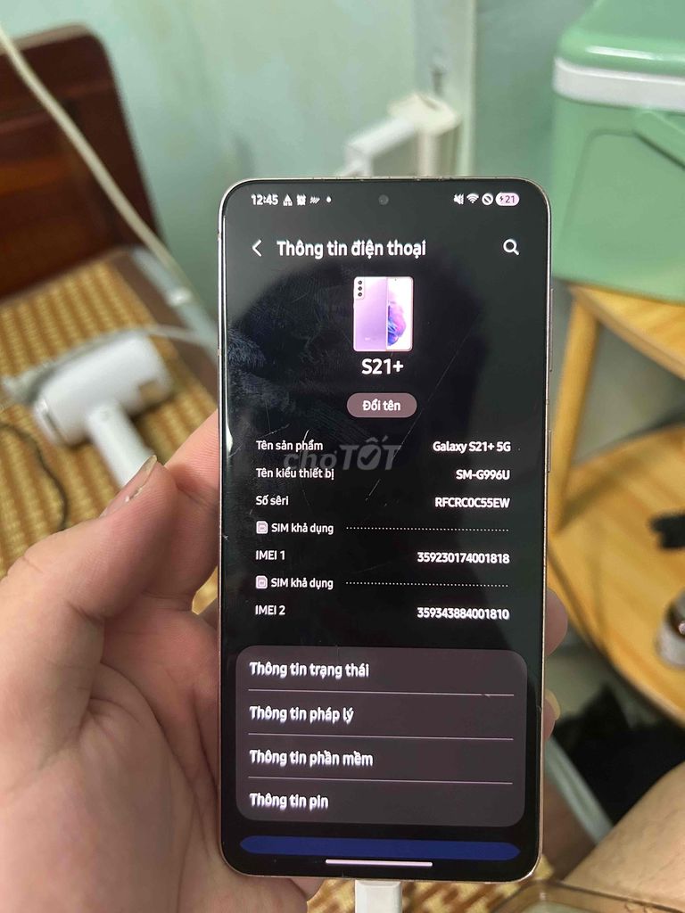 Samsung Galaxy S21 Plus 5G 128GB Mỹ 1 sim 1 esim. Mua bán Điện thoại tại Quận Nam Từ Liêm Hà Nội được đăng bởi Nguyễn Anh Tú hình 1
