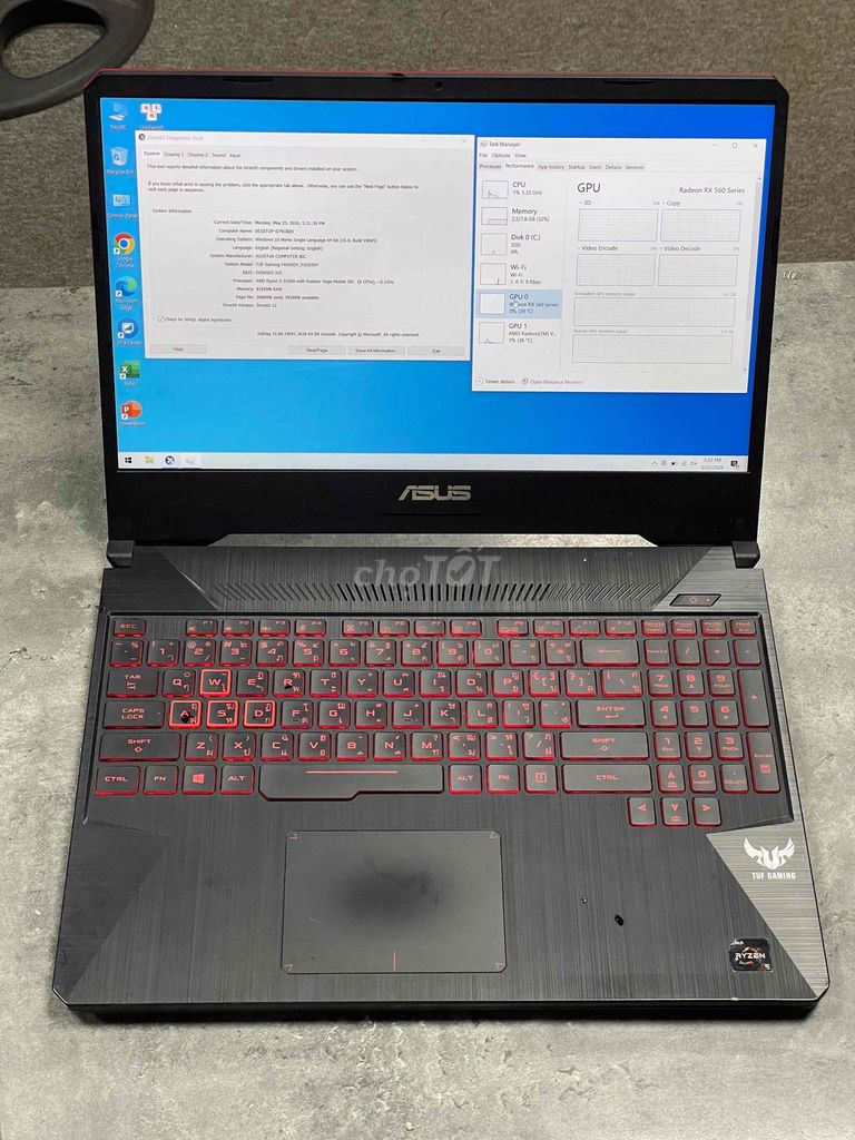 ASUS TUF Gaming R5-3550H 15.6 inch 8GB/512. Mua bán Laptop tại Quận Hải Châu Đà Nẵng được đăng bởi HoàNN hình 1