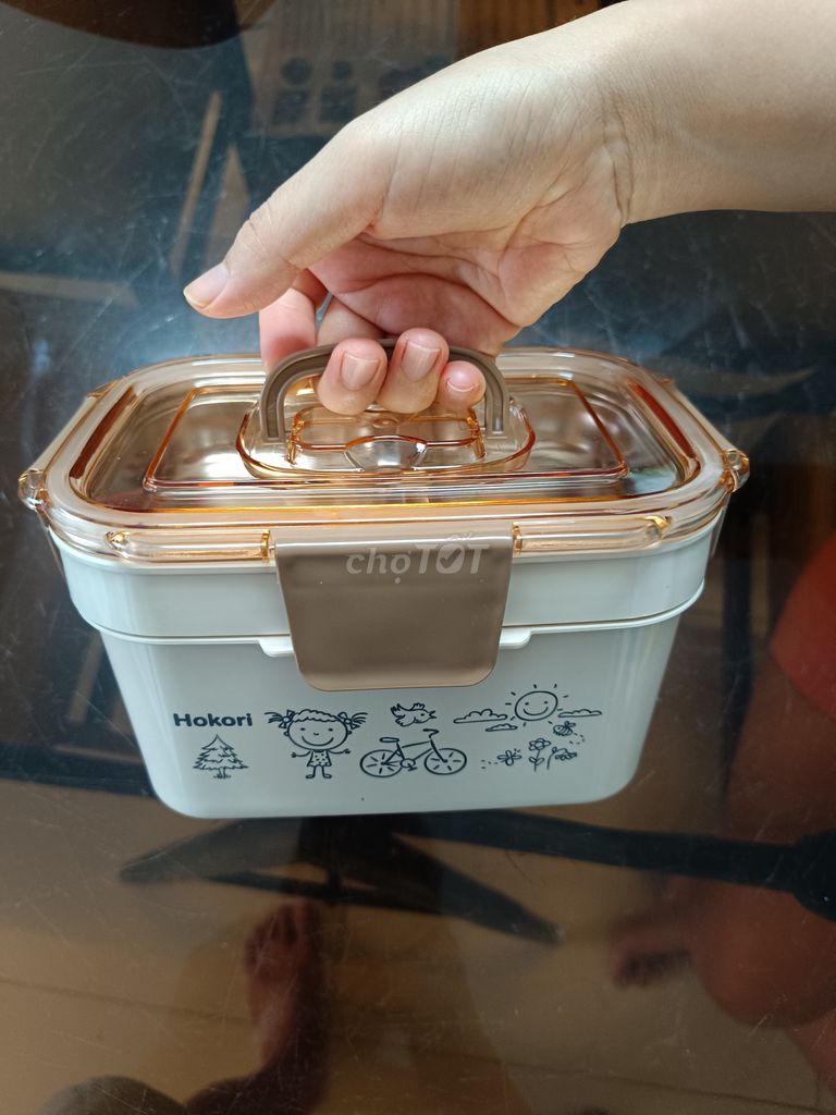 Hộp cơm giữ nhiệt Hokori 2 tầng. Mua bán Dụng cụ nhà bếp tại Quận 8 Tp Hồ Chí Minh được đăng bởi Chị hạnh hình 1