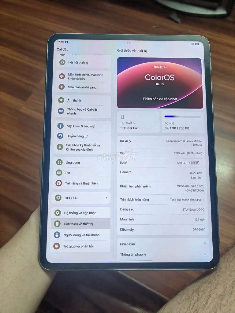 OnePlus Pad Pro ( oppo pad 3 pro) 12/256. Mua bán Máy tính bảng tại Quận Nam Từ Liêm Hà Nội được đăng bởi simmi hình 1