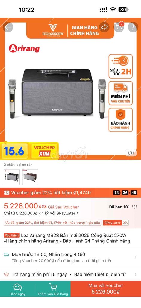 Loa karaoke Arirang MB2S Đen 270W. Mua bán Tivi, Âm thanh tại Thành phố Dĩ An Bình Dương được đăng bởi Hiệu Đăng hình 1