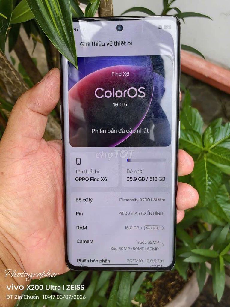 OPPO Find X6 Đen 16/512GB. Mua bán Điện thoại tại Quận 10 Tp Hồ Chí Minh được đăng bởi Samurai hình 1