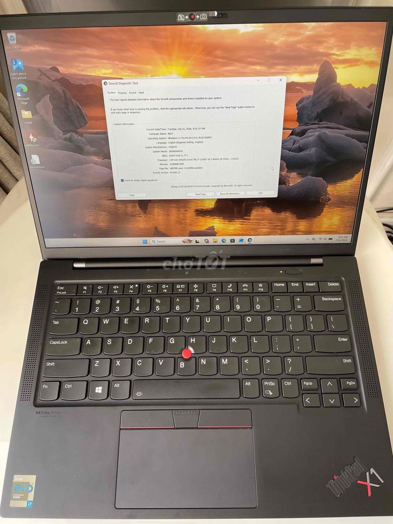 Thinkpad X1 Carbon Gen 9 i7 16GB/512GB fhd. Mua bán Laptop tại Thành phố Thủ Đức Tp Hồ Chí Minh được đăng bởi THLaptop hình 1