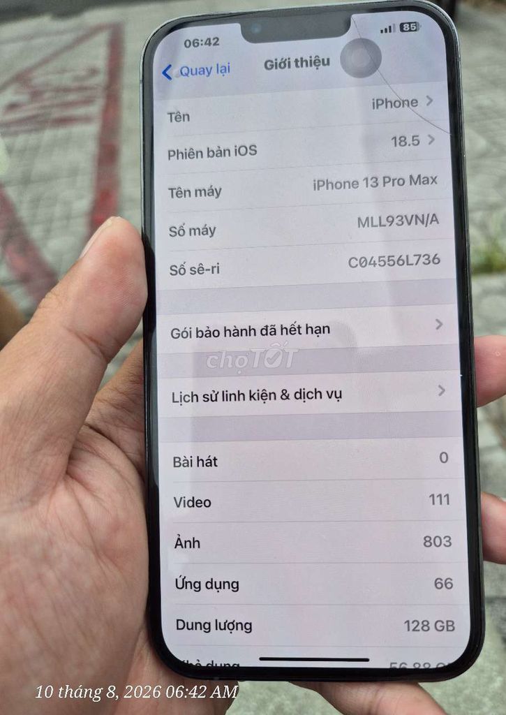 iphone 13 pro max 128g chính hãng zin áp cứng 100%. Mua bán Điện thoại tại Thành phố Vũng Tàu Bà Rịa - Vũng Tàu được đăng bởi Man Steel hình 1