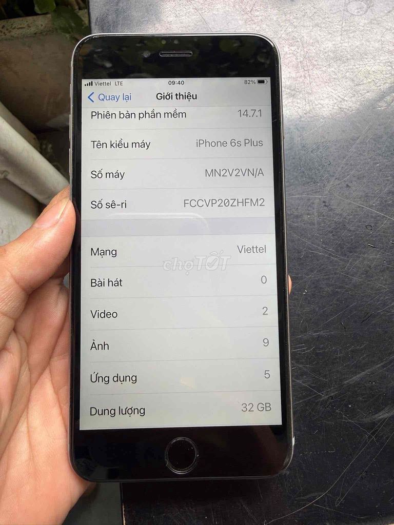 Apple iPhone 6s Plus 32GB Xám VN/A giá 870k. Mua bán Điện thoại tại Thành phố Thủ Đức Tp Hồ Chí Minh được đăng bởi Mr T hình 1