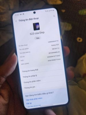 Galaxy S23 Đen zin áp suất đẹp long lanh