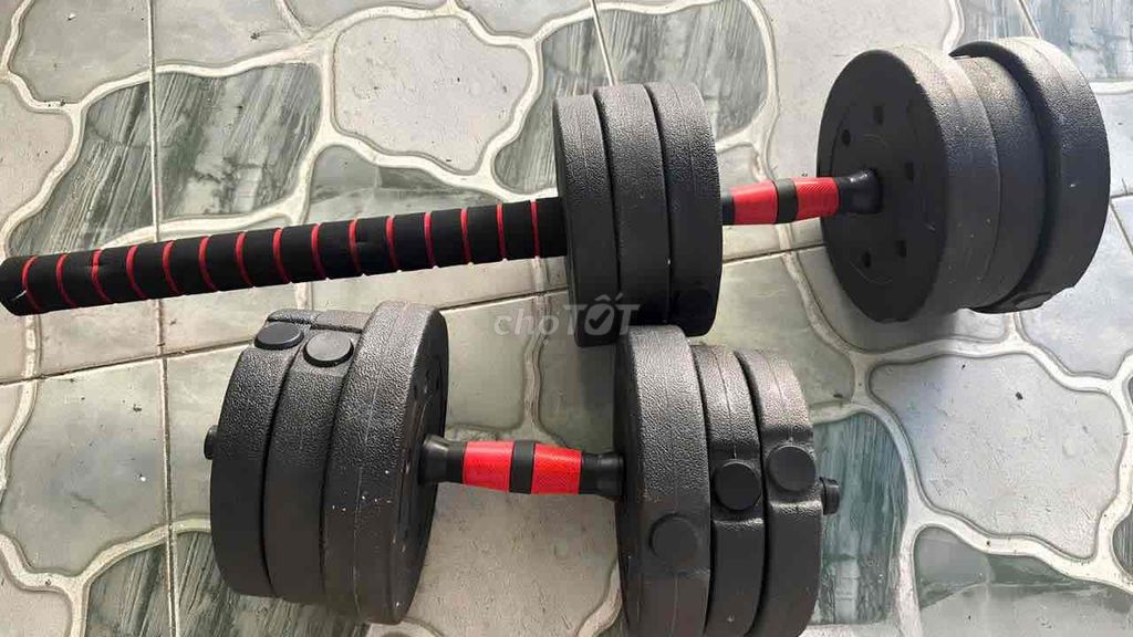 Tạ tay Kim loại bọc cao su Đen, đỏ. Mua bán Đồ thể thao, Dã ngoại tại Quận Gò Vấp Tp Hồ Chí Minh được đăng bởi cuong tran hình 1