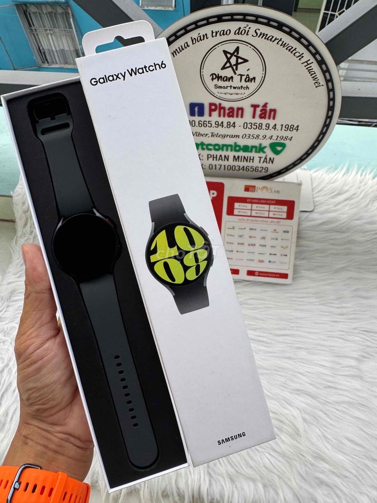 Samsung watch 6 44mm Black GPS 99.9%,bh 27/12/2024