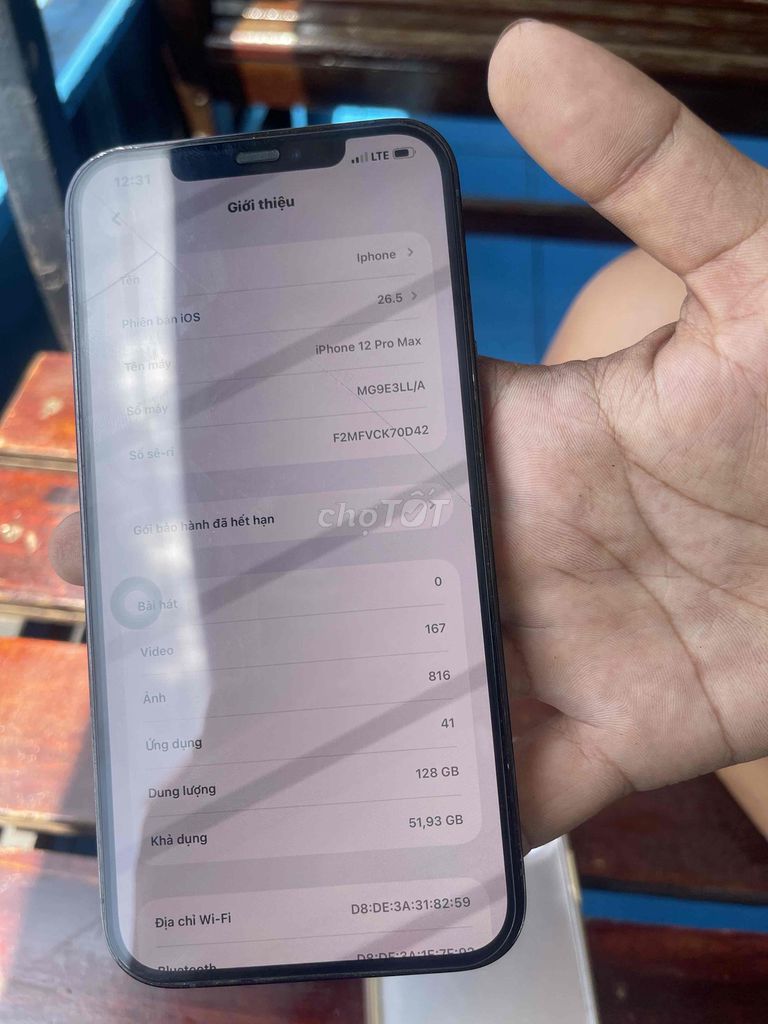 Apple iPhone 12 Pro Max 128GB Xanh. Mua bán Điện thoại tại Thành phố Mỹ Tho Tiền Giang được đăng bởi lưu chí đức hình 1