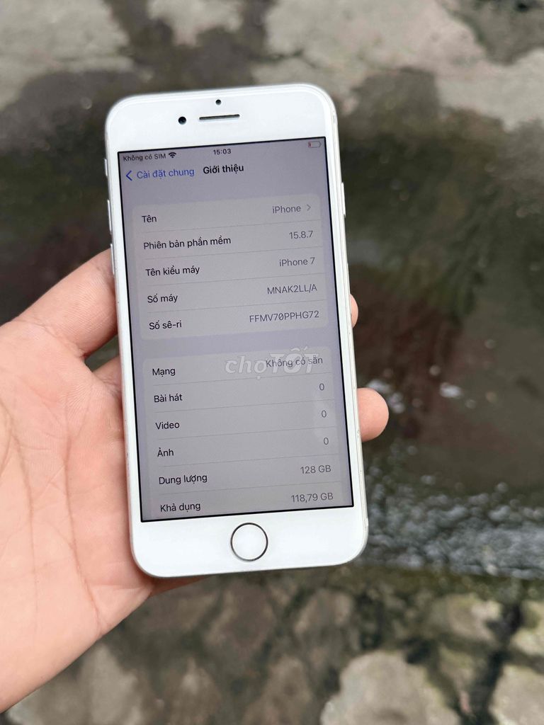 iPhone 7 128GB Trắng quốc tế zin. Mua bán Điện thoại tại Thành phố Thủ Đức Tp Hồ Chí Minh được đăng bởi Võ Nhân hình 1