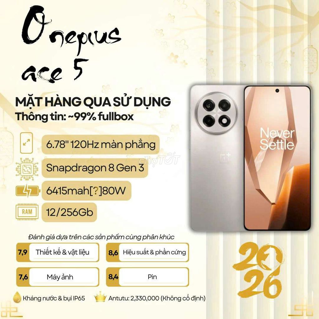 Oneplus ACE 5 12/256GB Fullbox. Mua bán Điện thoại tại Quận Ninh Kiều Cần Thơ được đăng bởi Zelda Phone hình 1