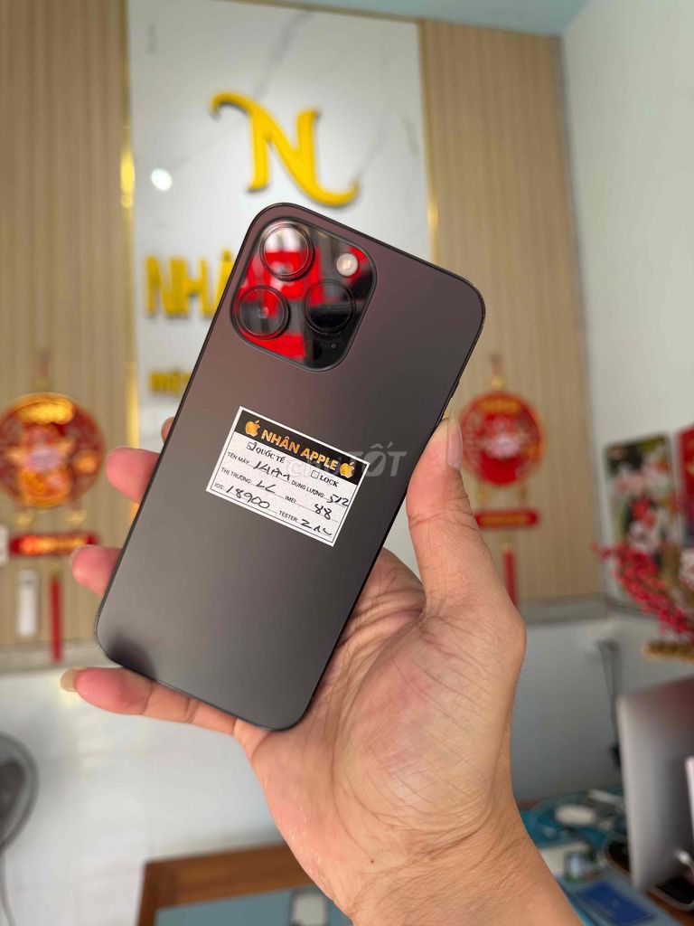 iPhone 14 Pro Max 512GB Đen QT Mỹ ZIN ÁP 100%. Mua bán Điện thoại tại Thành phố Cà Mau Cà Mau được đăng bởi NHAN APPLE hình 1