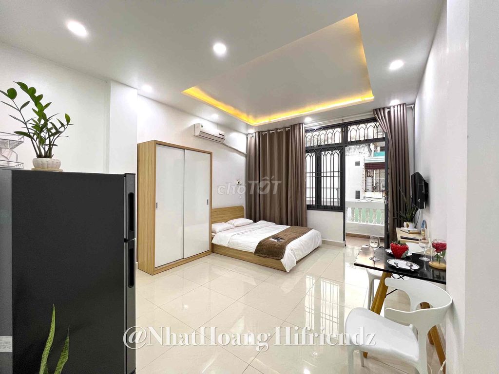 Cho Thuê Căn Studio 35m2 Full NT Balcon Cao Cấp Ngay Cư Xá Bắc Hải Q10