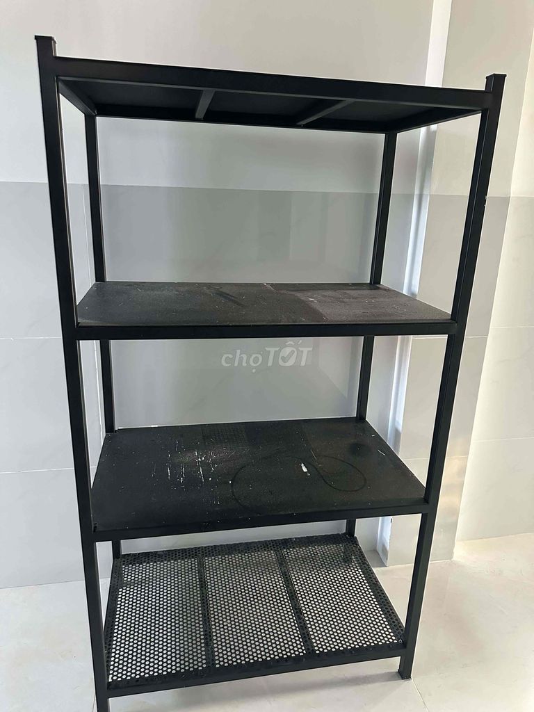 Kệ kim loại đen 1m2x70cm 4 tầng. Mua bán Tủ, kệ gia đình tại Thành phố Huế Thừa Thiên Huế được đăng bởi Thái Bảo hình 1