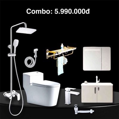 COMBO THIẾT BỊ VỆ SINH SALE 5990K. Mua bán Thiết bị vệ sinh, nhà tắm tại Quận Liên Chiểu Đà Nẵng được đăng bởi BINH MINH