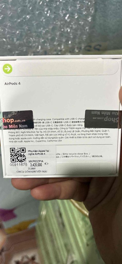 Apple AirPods 4 Trắng Chưa bóc seal. Mua bán Tivi, Âm thanh tại Quận Bình Tân Tp Hồ Chí Minh được đăng bởi Huỳnh Nhựt Linh hình 1