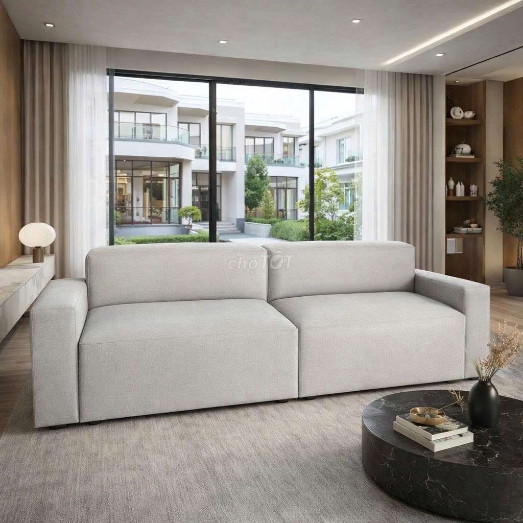 Thanh lý băng sofa tay vuông 1m8 vải xám nhạt. Mua bán Bàn ghế tại Quận Gò Vấp Tp Hồ Chí Minh được đăng bởi Phan Khuê hình 1
