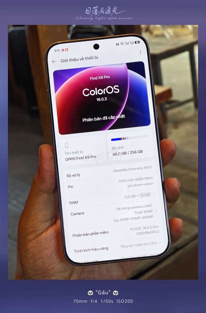 Oppo Find X9 Pro 256GB Titan. Mua bán Điện thoại tại Thành phố Buôn Ma Thuột Đắk Lắk được đăng bởi Thanh Tùng hình 1