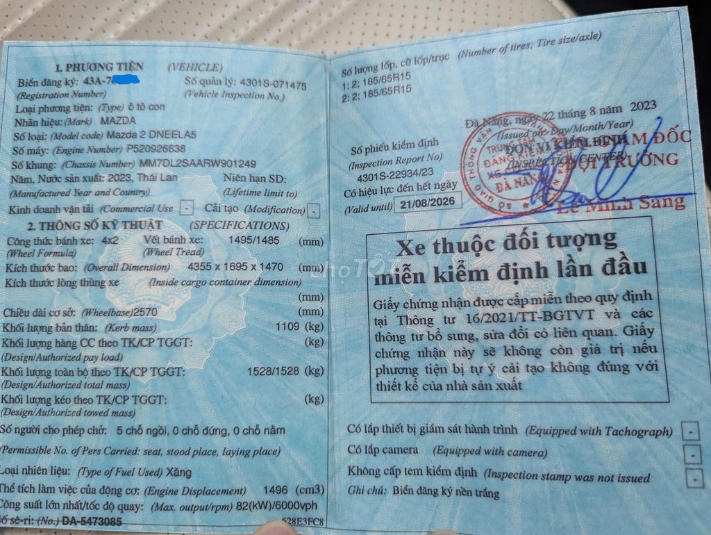 Mazda 2 Sedan 2023, trắng, bảo hành đến 08/2027. Mua bán Ô tô tại Quận Hải Châu Đà Nẵng được đăng bởi TIEN HUYNH HAI hình 14