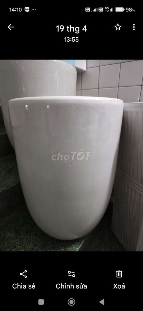 Chậu cảnh Trắng Mới 100%. Mua bán Cây cảnh, đồ trang trí tại Quận 4 Tp Hồ Chí Minh được đăng bởi Nguyen Thị Hoa hình 1
