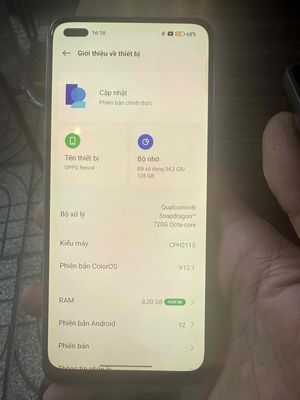 bán oppo reno 4 ram 8/128. Mua bán Điện thoại tại Thị xã Phú Mỹ Bà Rịa - Vũng Tàu được đăng bởi Châu quang linh