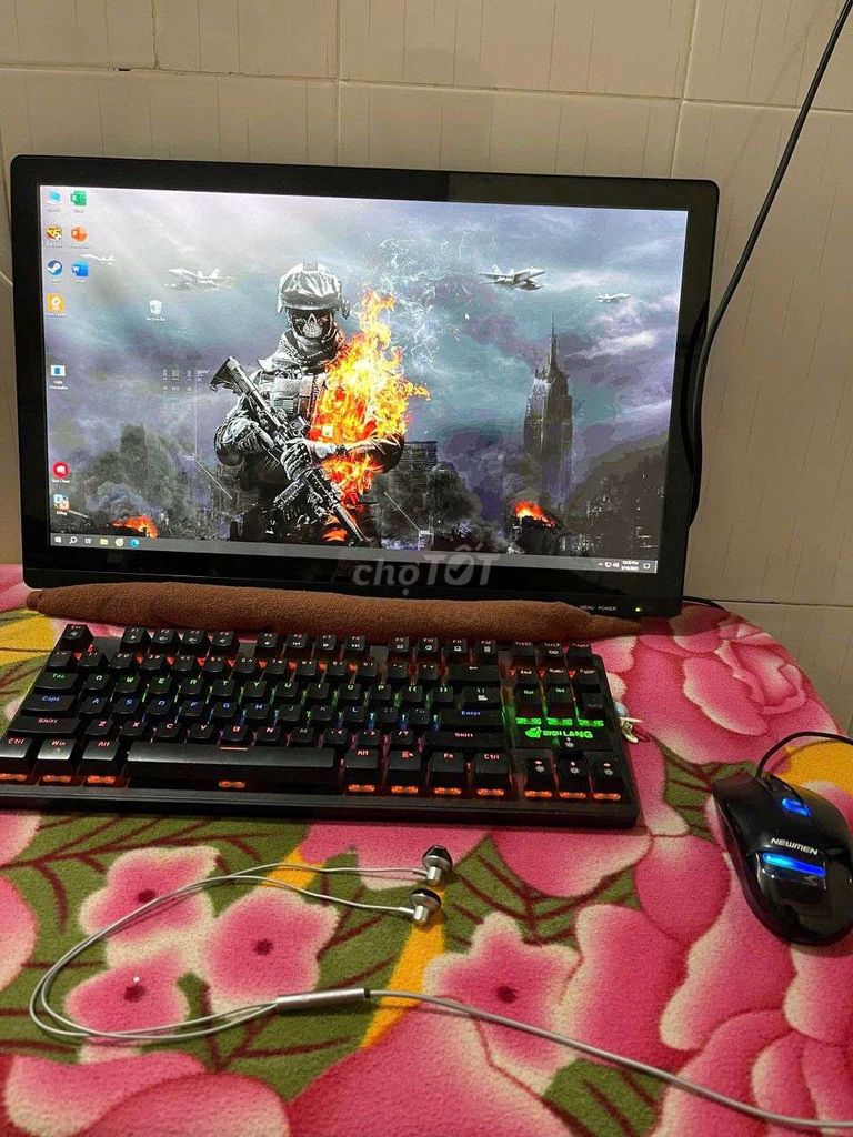 Thùng PC  AMD+ màn hình 25in FHD + phím cơ, chuột