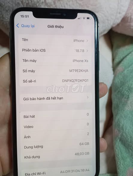iPhone Xs 64GB Đen Đã sử dụng. Mua bán Điện thoại tại Quận Gò Vấp Tp Hồ Chí Minh được đăng bởi Hội Đồ Điện Tử hình 1