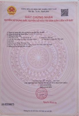 CHÍNH CHỦ CẦN BÁN ĐẤT CÓ SẴN NHÀ CẤP 4 MỚI - TÂN HƯNG - TÂY NINH