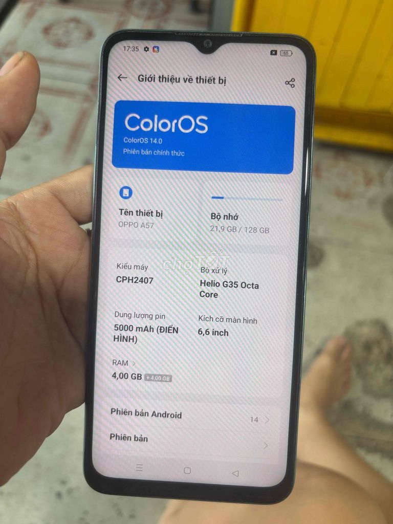 Oppo A57 128GB Xanh. Mua bán Điện thoại tại Quận Bình Tân Tp Hồ Chí Minh được đăng bởi Đường Minh hình 1
