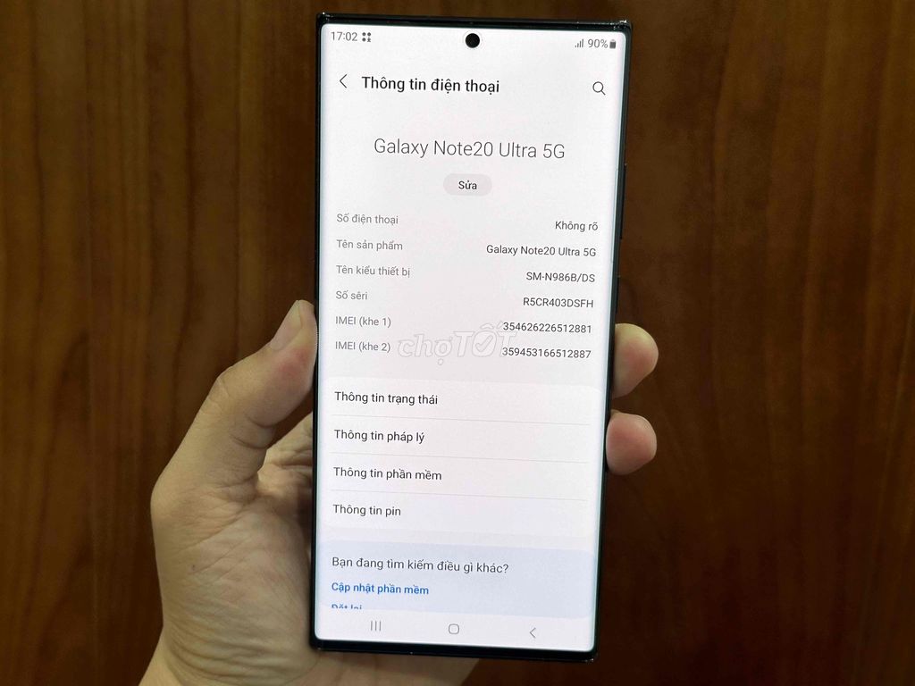 Samsung Galaxy Note 20 Ultra 5G 256GB Đen SSVN OK. Mua bán Điện thoại tại Quận Tây Hồ Hà Nội được đăng bởi Mr Trường hình 1