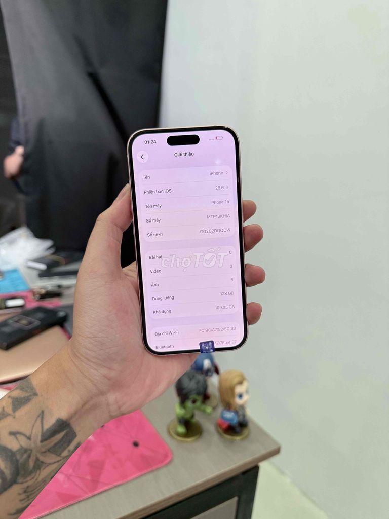 Apple iPhone 15 QTE 128GB Hồng Đã sử dụng. Mua bán Điện thoại tại Quận Đống Đa Hà Nội được đăng bởi KT Hà Nội Mobile hình 1