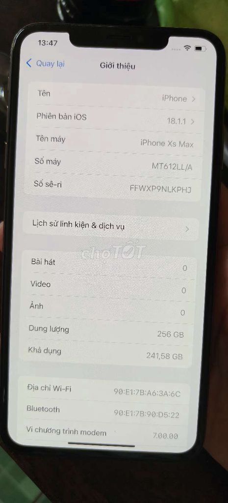 iPhone Xs Max 256GB Vàng. Mua bán Điện thoại tại Thành phố Buôn Ma Thuột Đắk Lắk được đăng bởi Minh Tune hình 1