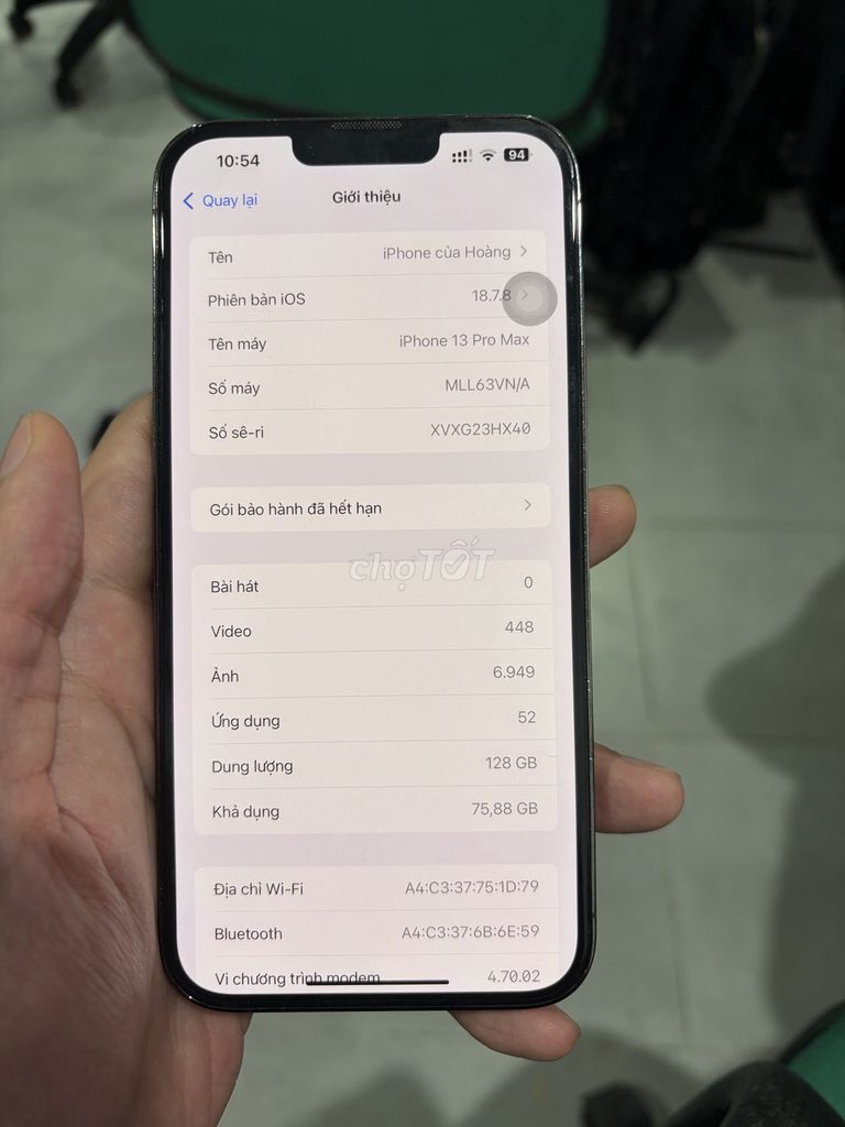iPhone 13ProMax 128GB Đen. Mua bán Điện thoại tại Quận Ba Đình Hà Nội được đăng bởi Hoang Pham hình 1