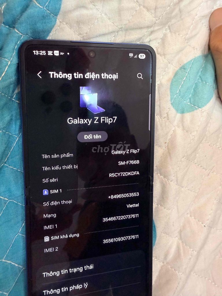 Samsung Galaxy Z Flip7 256GB Xanh. Mua bán Điện thoại tại Quận 1 Tp Hồ Chí Minh được đăng bởi lê hồng sang hình 1