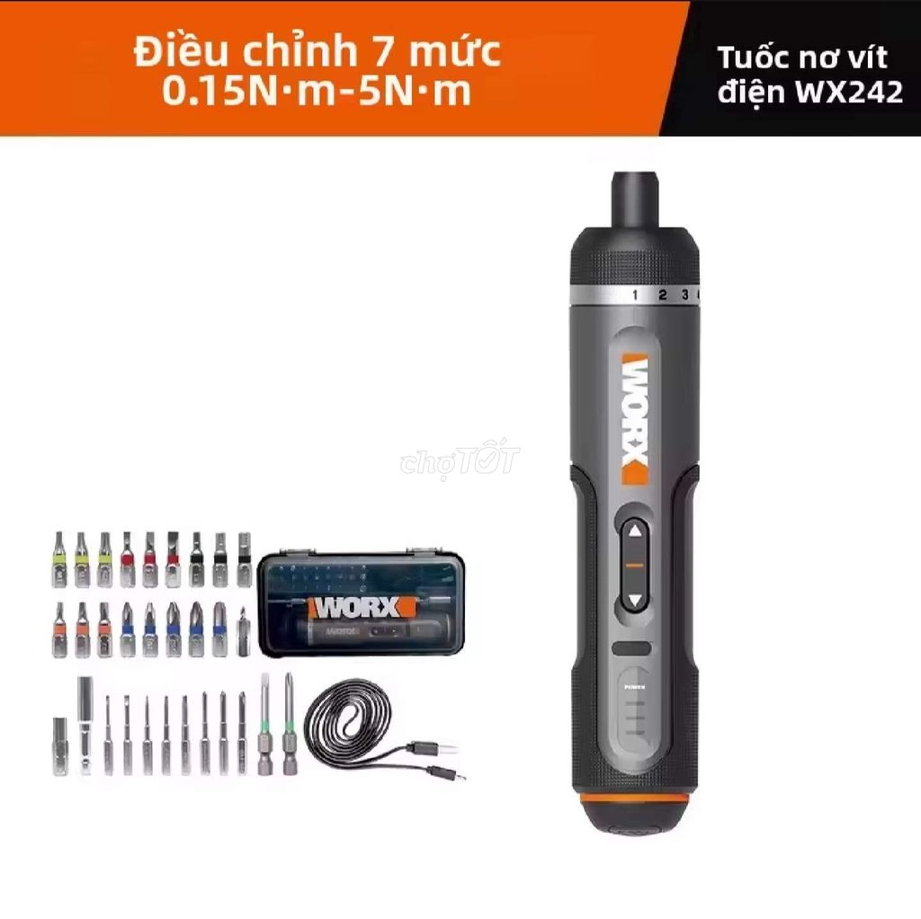 Tua vít điện WORX WX242 fullbox. Mua bán Nội thất, đồ gia dụng khác tại Thành phố Bến Tre Bến Tre được đăng bởi Bắp Store hình 1